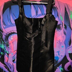 Current Mood Black Satin Pixie Stardust Dress